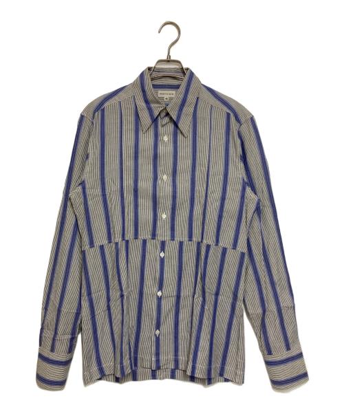 DRIES VAN NOTEN（ドリスヴァンノッテン）DRIES VAN NOTEN (ドリスヴァンノッテン) クレイジーストライプシャツ ブルー×グレー サイズ:48の古着・服飾アイテム