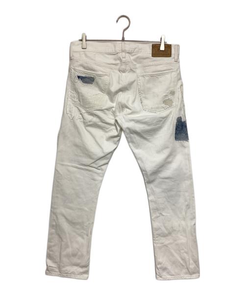 POLO RALPH LAUREN（ポロ・ラルフローレン）POLO RALPH LAUREN (ポロ・ラルフローレン) ダメージ加工デニムパンツ ホワイト サイズ:33/30の古着・服飾アイテム