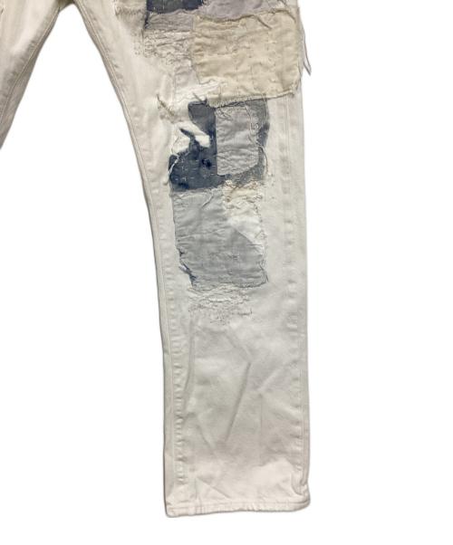 POLO RALPH LAUREN（ポロ・ラルフローレン）POLO RALPH LAUREN (ポロ・ラルフローレン) ダメージ加工デニムパンツ ホワイト サイズ:33/30の古着・服飾アイテム