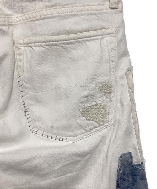 POLO RALPH LAUREN（ポロ・ラルフローレン）POLO RALPH LAUREN (ポロ・ラルフローレン) ダメージ加工デニムパンツ ホワイト サイズ:33/30の古着・服飾アイテム