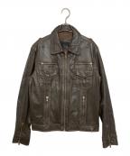 ZARAザラ）の古着「レザージャケット」｜ブラウン