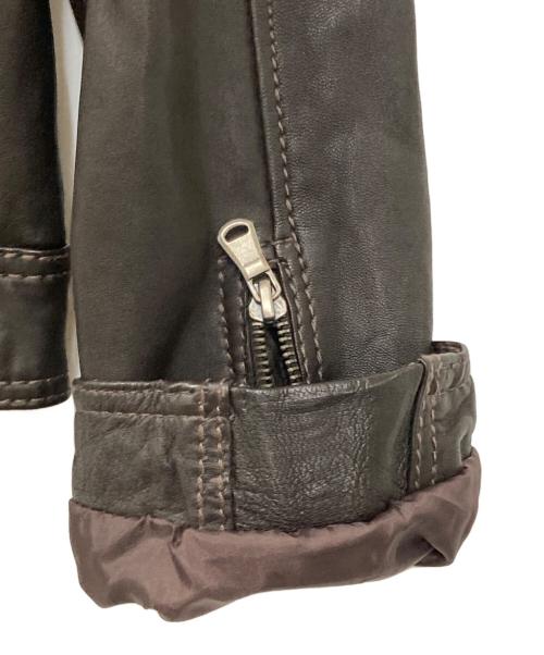 ZARA（ザラ）ZARA (ザラ) レザージャケット ブラウン サイズ:Lの古着・服飾アイテム