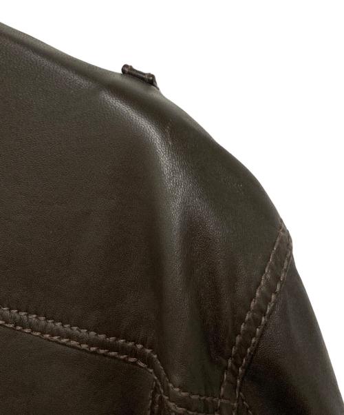 ZARA（ザラ）ZARA (ザラ) レザージャケット ブラウン サイズ:Lの古着・服飾アイテム