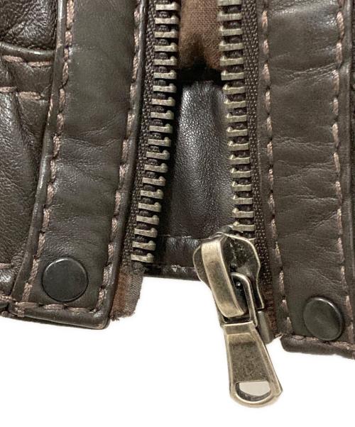 ZARA（ザラ）ZARA (ザラ) レザージャケット ブラウン サイズ:Lの古着・服飾アイテム