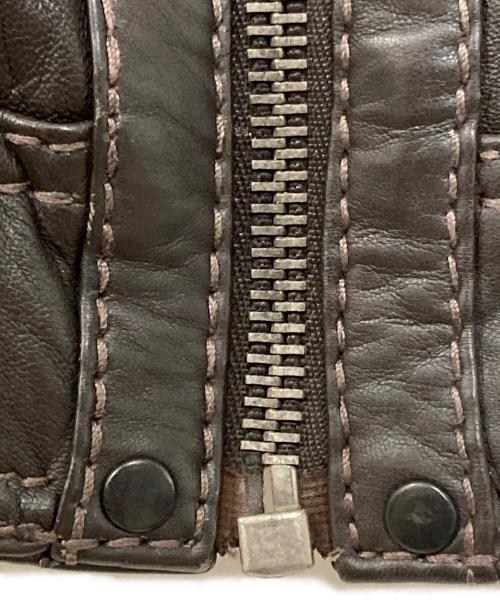 ZARA（ザラ）ZARA (ザラ) レザージャケット ブラウン サイズ:Lの古着・服飾アイテム