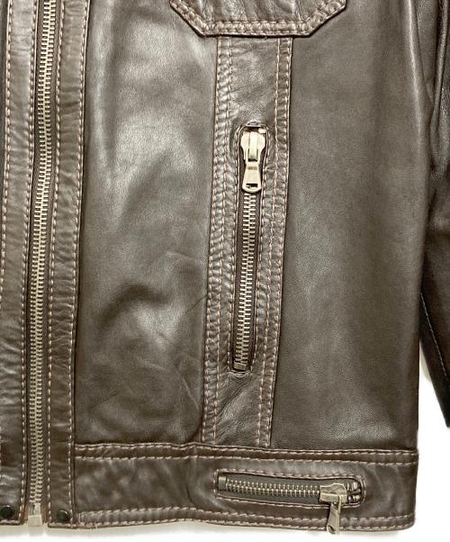 ZARA（ザラ）ZARA (ザラ) レザージャケット ブラウン サイズ:Lの古着・服飾アイテム