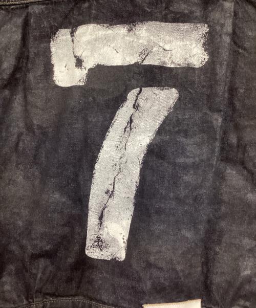 FEINICKO（フェイニコ）FEINICKO (フェイニコ) バックペイントコーティングデニムジャケット インディゴ サイズ:Sの古着・服飾アイテム