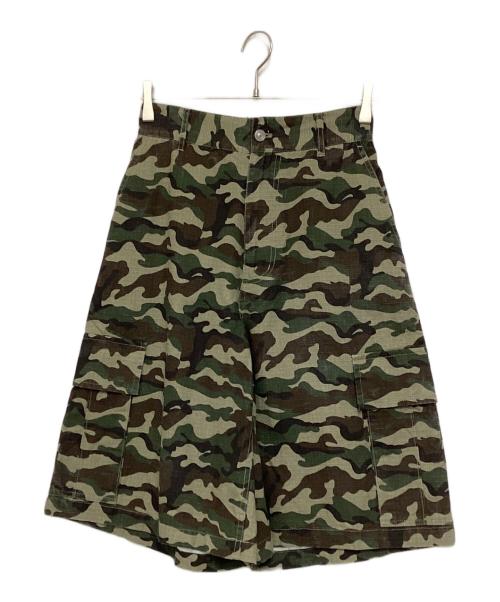AFB（エーエフビー）AFB (エーエフビー) カモ柄BAGGY CARGO SHORTS カーキ サイズ:Mの古着・服飾アイテム