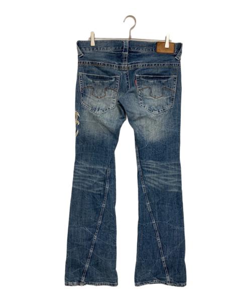 TORNADO MART（トルネードマート）TORNADO MART (トルネードマート) ローライズフレアデニムパンツ ブルー サイズ:Lの古着・服飾アイテム