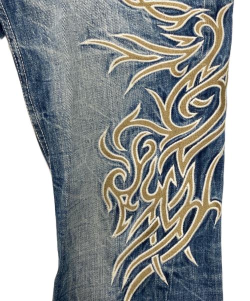 TORNADO MART（トルネードマート）TORNADO MART (トルネードマート) ローライズフレアデニムパンツ ブルー サイズ:Lの古着・服飾アイテム