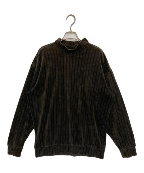 ISSEY MIYAKE MEN（イッセイミヤケメン）ISSEY MIYAKE MEN (イッセイミヤケメン) ベルベットモックネックリブカットソー ブラウン サイズ:FREEの古着・服飾アイテム