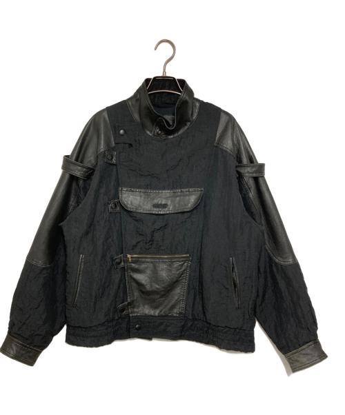 PUMA（プーマ）PUMA (プーマ) 異素材切替モータサイクルジャケット ブラック サイズ:5の古着・服飾アイテム