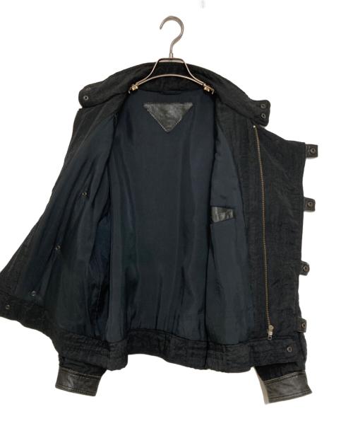 PUMA（プーマ）PUMA (プーマ) 異素材切替モータサイクルジャケット ブラック サイズ:5の古着・服飾アイテム