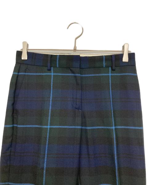 PAUL SMITH（ポールスミス）PAUL SMITH (ポールスミス) タータンチェックスリムスラックス ネイビー×グリーン サイズ:40の古着・服飾アイテム