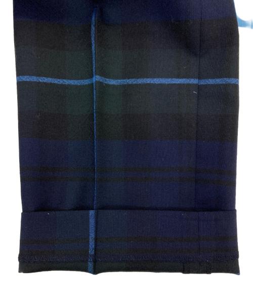 PAUL SMITH（ポールスミス）PAUL SMITH (ポールスミス) タータンチェックスリムスラックス ネイビー×グリーン サイズ:40の古着・服飾アイテム