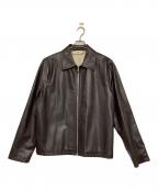 Sefrセファ）の古着「フェイクレザージャケット」｜ブラウン