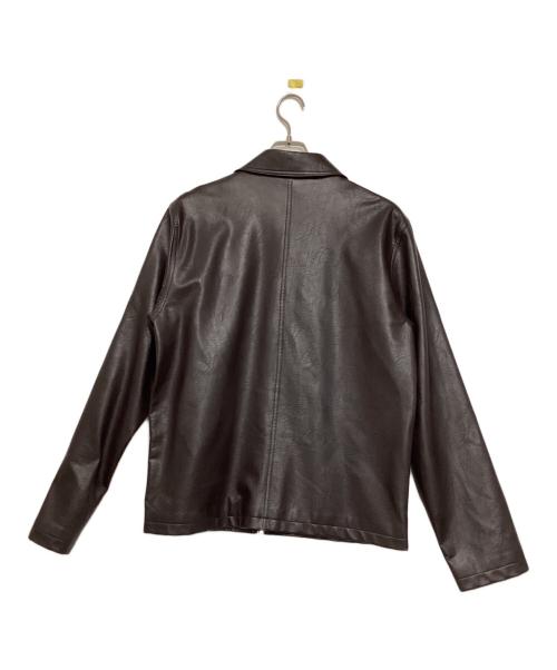 Sefr（セファ）Sefr (セファ) フェイクレザージャケット ブラウン サイズ:XLの古着・服飾アイテム