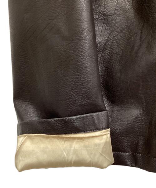 Sefr（セファ）Sefr (セファ) フェイクレザージャケット ブラウン サイズ:XLの古着・服飾アイテム