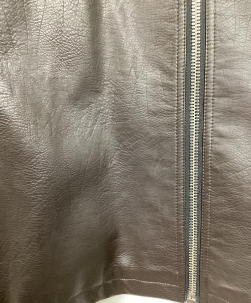 Sefr（セファ）Sefr (セファ) フェイクレザージャケット ブラウン サイズ:XLの古着・服飾アイテム