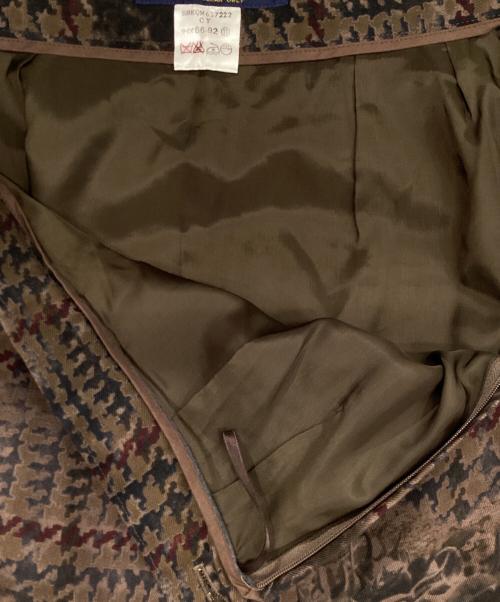 BROOKS BROTHERS（ブルックスブラザーズ）BROOKS BROTHERS (ブルックスブラザーズ) 総柄ウールパジャマスカート ブラウン サイズ:66-92の古着・服飾アイテム