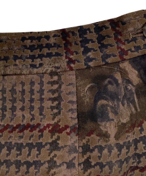 BROOKS BROTHERS（ブルックスブラザーズ）BROOKS BROTHERS (ブルックスブラザーズ) 総柄ウールパジャマスカート ブラウン サイズ:66-92の古着・服飾アイテム