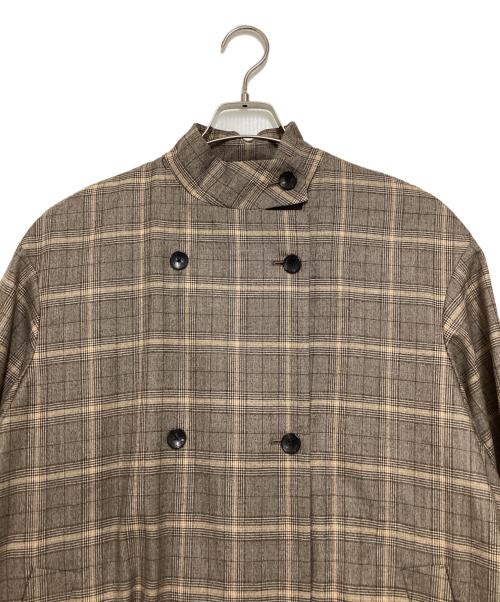 TOMORROW LAND collection（トゥモローランドコレクション）TOMORROW LAND collection (トゥモローランドコレクション) モスタルダウィンドウペーン スタンドカラーコート ブラウン サイズ:34の古着・服飾アイテム