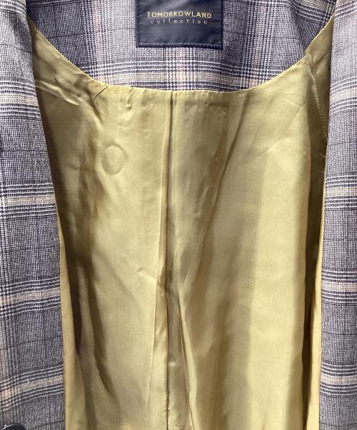 TOMORROW LAND collection（トゥモローランドコレクション）TOMORROW LAND collection (トゥモローランドコレクション) モスタルダウィンドウペーン スタンドカラーコート ブラウン サイズ:34の古着・服飾アイテム