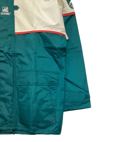 PRO RAINER（プロ レイナー）PRO RAINER (プロ レイナー) レインスーツ ナイロンジャケット グリーン×ホワイト サイズ:XSの古着・服飾アイテム