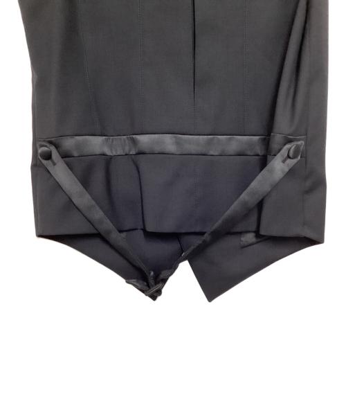 DIOR HOMME（ディオール オム）DIOR HOMME (ディオール オム) サテンコンビネーションベスト ネイビー×ブラック サイズ:44の古着・服飾アイテム