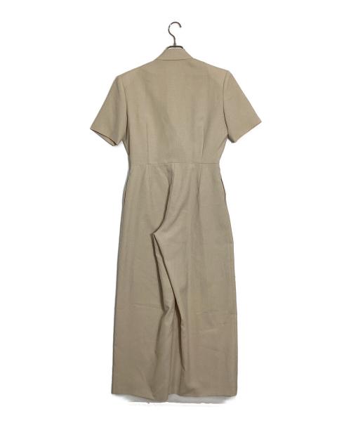 cygne（シーニュ）cygne (シーニュ) ダブルフロントオールインワン ベージュの古着・服飾アイテム