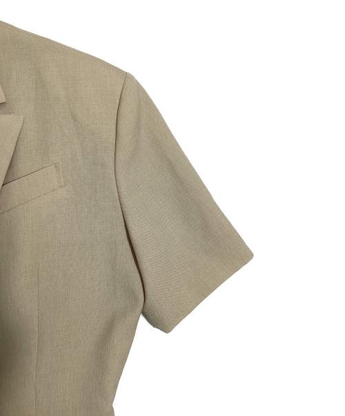 cygne（シーニュ）cygne (シーニュ) ダブルフロントオールインワン ベージュの古着・服飾アイテム