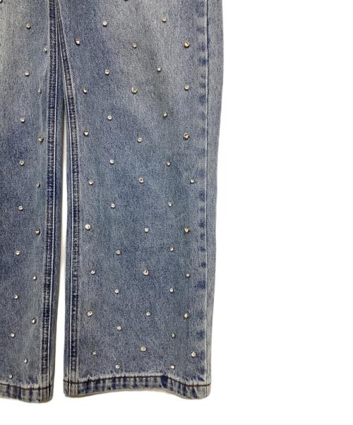 Bibiy.（ビビィ）Bibiy. (ビビィ) ストーンデザインデニムパンツ ブルー サイズ:Ｓの古着・服飾アイテム