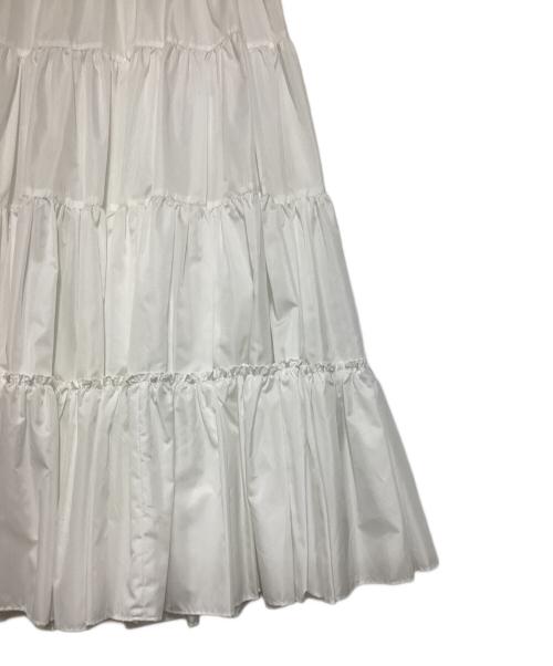 cygne（シーニュ）cygne (シーニュ) ティアードロングスカート ホワイトの古着・服飾アイテム