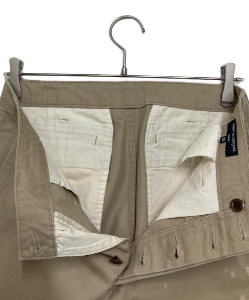 COMME des GARCONS HOMME（コムデギャルソン オム）COMME des GARCONS HOMME (コムデギャルソン オム) ブリーチデザインパンツ ベージュ サイズ:XSの古着・服飾アイテム