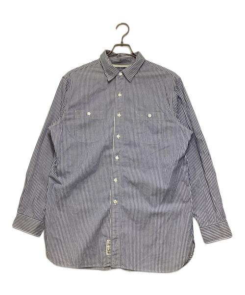 POLO RALPH LAUREN（ポロ・ラルフローレン）POLO RALPH LAUREN (ポロ・ラルフローレン) ストライプシャツ ブルー×ホワイト サイズ:XLの古着・服飾アイテム