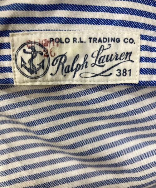 POLO RALPH LAUREN（ポロ・ラルフローレン）POLO RALPH LAUREN (ポロ・ラルフローレン) ストライプシャツ ブルー×ホワイト サイズ:XLの古着・服飾アイテム