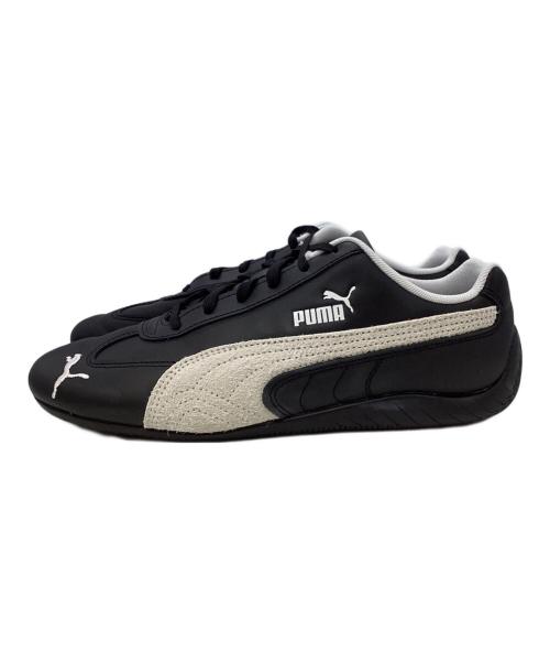 PUMA（プーマ）PUMA (プーマ) SPEEDCAT LTHR ブラック×ホワイト サイズ:US8.5の古着・服飾アイテム