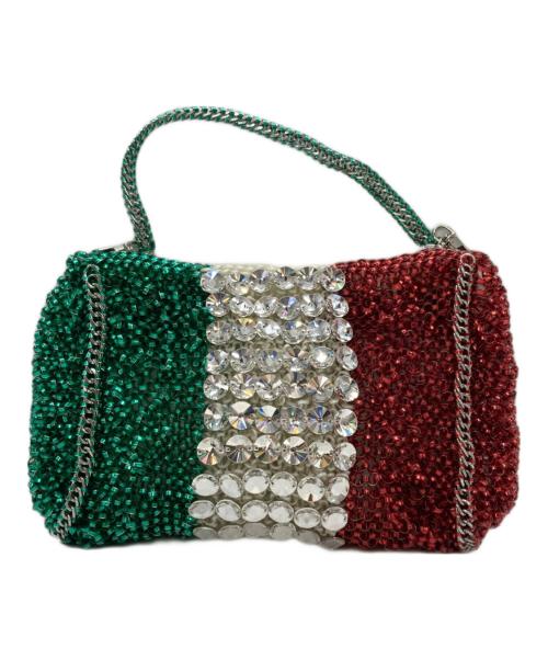 ANTEPRIMA（アンテプリマ）ANTEPRIMA (アンテプリマ) ワイヤーハンドバッグ グリーン×レッドの古着・服飾アイテム