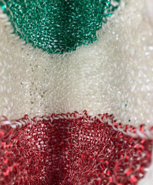 ANTEPRIMA（アンテプリマ）ANTEPRIMA (アンテプリマ) ワイヤーハンドバッグ グリーン×レッドの古着・服飾アイテム