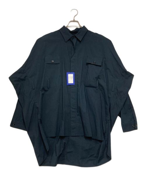 Essay（エッセイ）Essay (エッセイ) DRAPE SHIRT ネイビー サイズ:2の古着・服飾アイテム