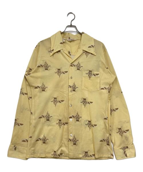 LANCER CALIFORNIA（ランサー カリフォルニア）LANCER CALIFORNIA (ランサー カリフォルニア) 70’S オープンカラーシャツ イエロー サイズ:XXLの古着・服飾アイテム