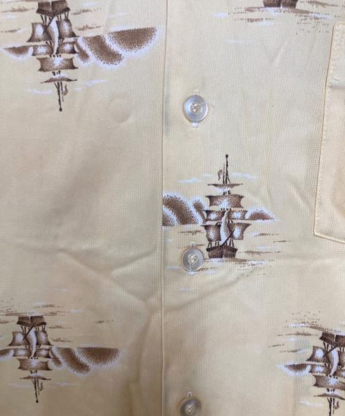 LANCER CALIFORNIA（ランサー カリフォルニア）LANCER CALIFORNIA (ランサー カリフォルニア) 70’S オープンカラーシャツ イエロー サイズ:XXLの古着・服飾アイテム