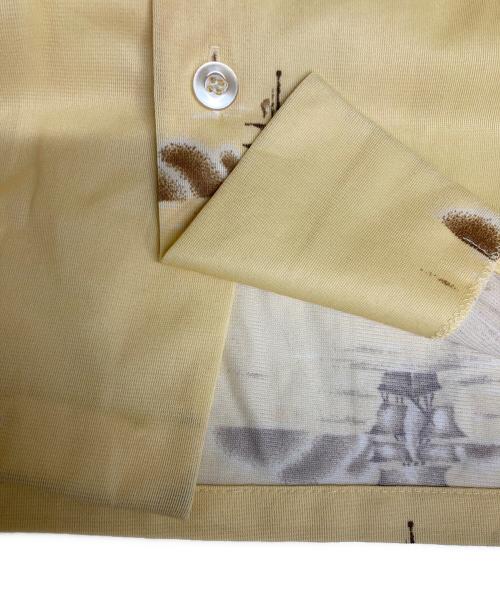 LANCER CALIFORNIA（ランサー カリフォルニア）LANCER CALIFORNIA (ランサー カリフォルニア) 70’S オープンカラーシャツ イエロー サイズ:XXLの古着・服飾アイテム