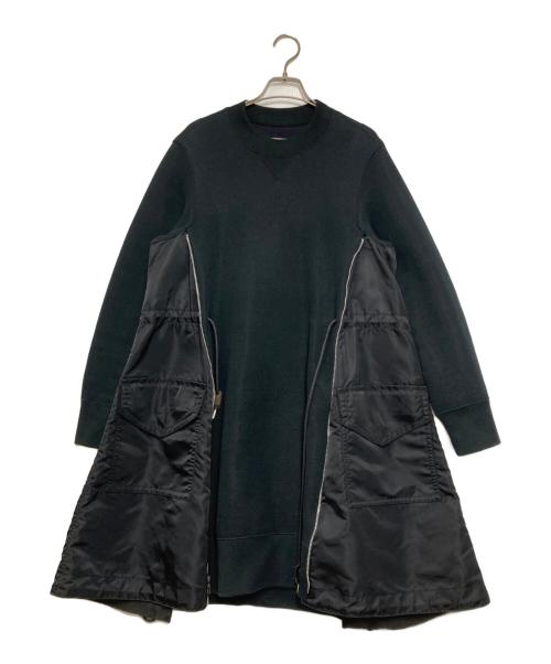 sacai（サカイ）sacai (サカイ) Sponge Sweat MA-1 Dress ネイビー×ブラック サイズ:3の古着・服飾アイテム