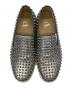 中古・古着 Christian Louboutin (クリスチャン・ルブタン) ローラーボート スタッズスリッポン シルバー サイズ:43：27000円