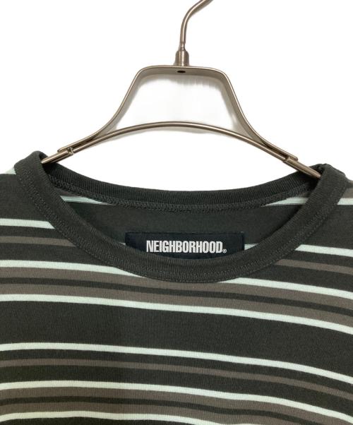 NEIGHBORHOOD（ネイバーフッド）NEIGHBORHOOD (ネイバーフッド) BORDER CREWNECK-P SS / SAXE/ボーダークルーネック ピーエスエス/サックス グレー サイズ:Mの古着・服飾アイテム