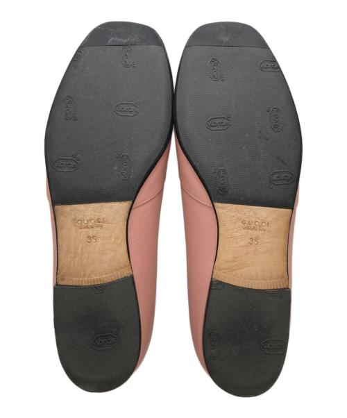 GUCCI（グッチ）GUCCI (グッチ) ホースビットレザーローファー ピンク サイズ:36の古着・服飾アイテム