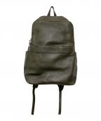 aniaryアニアリ）の古着「レザーデイパック」｜オリーブ