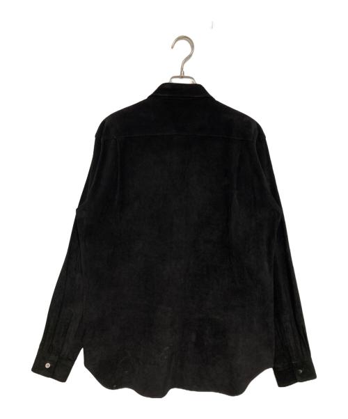 COMME des GARCONS HOMME PLUS（コムデギャルソンオムプリュス）COMME des GARCONS HOMME PLUS (コムデギャルソンオムプリュス) ピッグスキンレザーシャツ ブラック サイズ:Mの古着・服飾アイテム