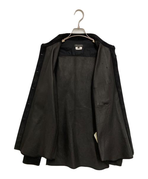 COMME des GARCONS HOMME PLUS（コムデギャルソンオムプリュス）COMME des GARCONS HOMME PLUS (コムデギャルソンオムプリュス) ピッグスキンレザーシャツ ブラック サイズ:Mの古着・服飾アイテム